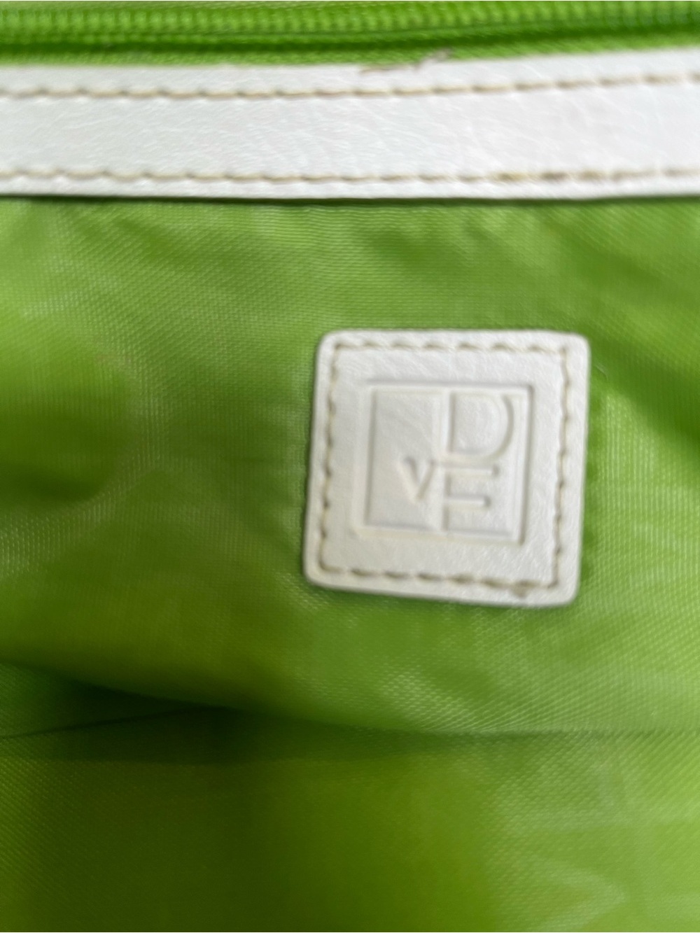 DVF Diane von Furstenberg Pink Lime Green Canvas Weekender Travel Duffel Bag - Picture 5 of 11